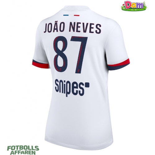 Paris Saint-Germain Joao Neves #87 Bortatröja Kvinnor 2025-26 Kortärmad